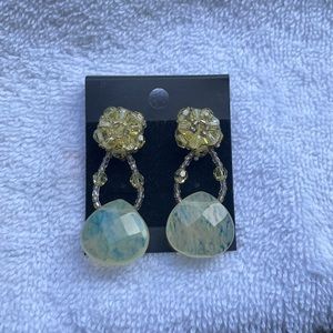 beaded earrings with jewel